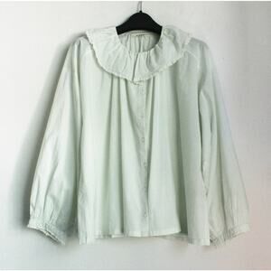 Doen Lace Trimmed Cotton Top, Size M
